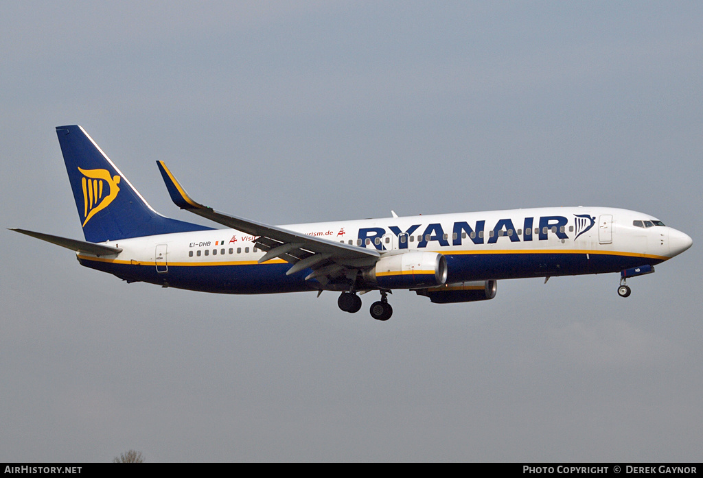 Aircraft Photo of EI-DHB | Boeing 737-8AS | Ryanair | AirHistory.net #454261