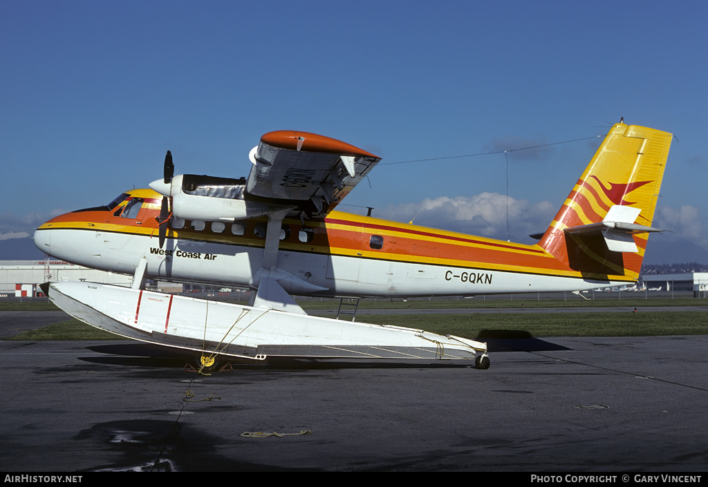 Aircraft Photo of C-GQKN | De Havilland Canada DHC-6-100 Twin Otter | West Coast Air Services | AirHistory.net #454341