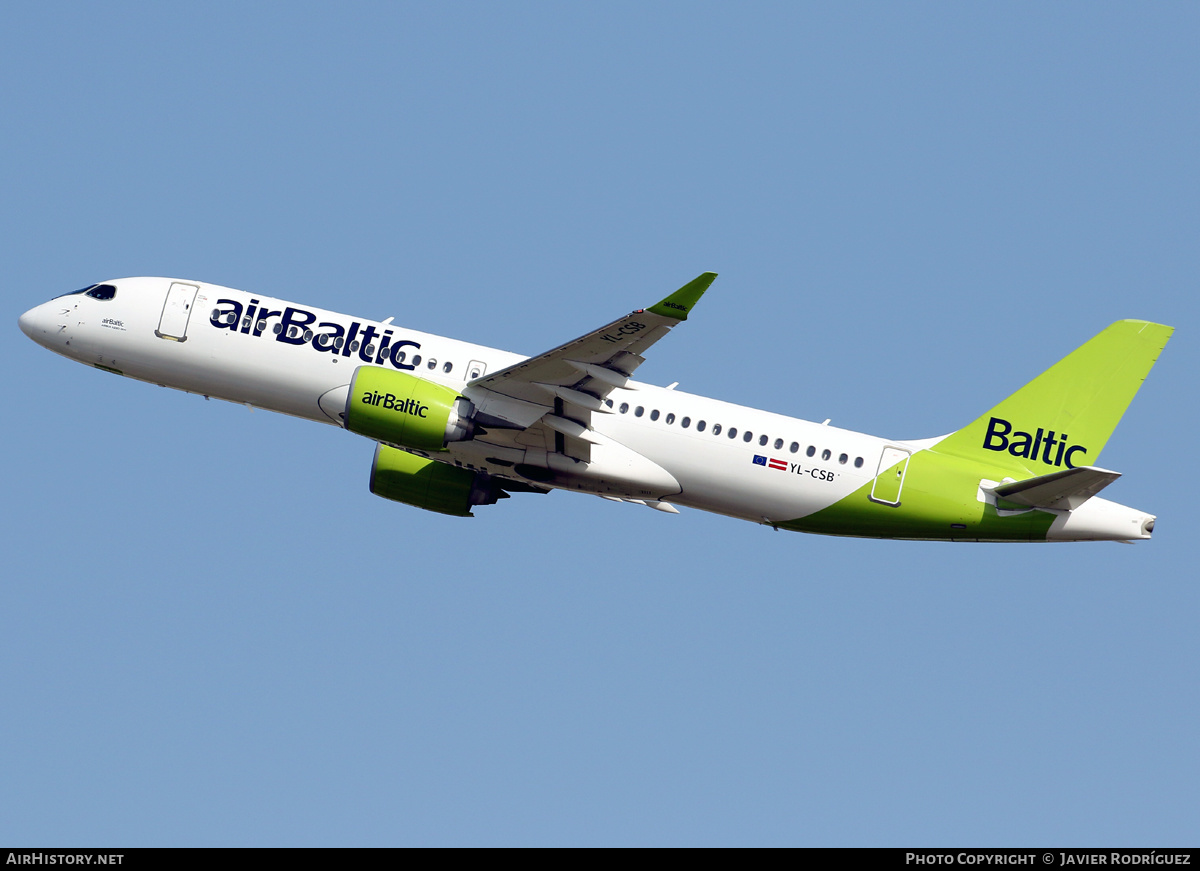 Aircraft Photo of YL-CSB | Bombardier CSeries CS300 (BD-500-1A11) | AirBaltic | AirHistory.net #454491