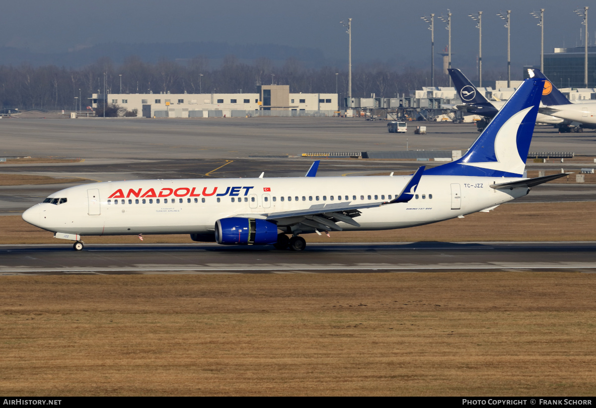 Aircraft Photo of TC-JZZ | Boeing 737-800 | AnadoluJet | AirHistory.net #454612