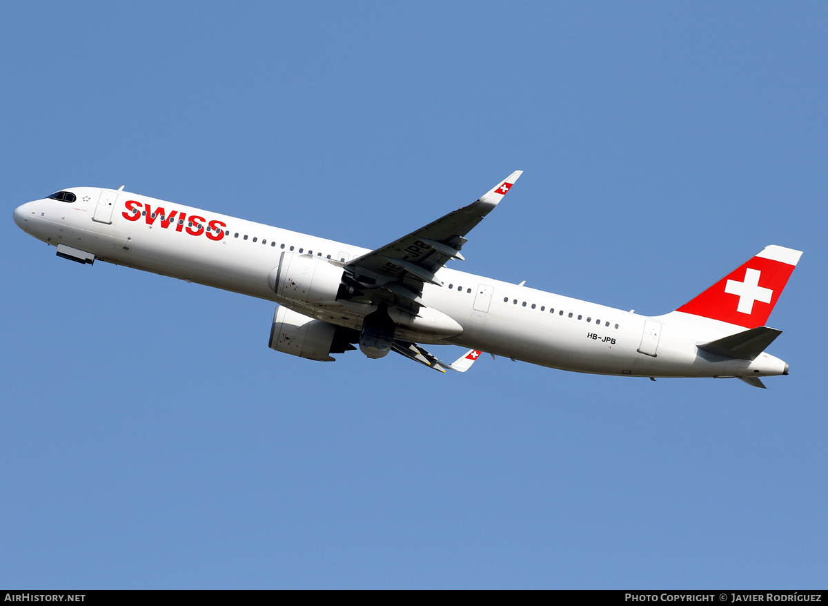 Aircraft Photo of HB-JPB | Airbus A321-271NX | Swiss International Air Lines | AirHistory.net #454666