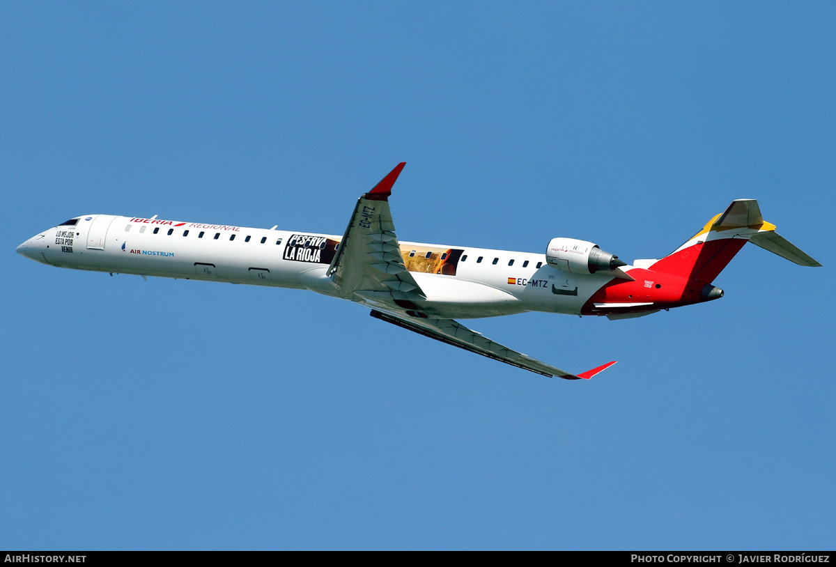 Aircraft Photo of EC-MTZ | Bombardier CRJ-1000 (CL-600-2E25) | Iberia Regional | AirHistory.net #454680