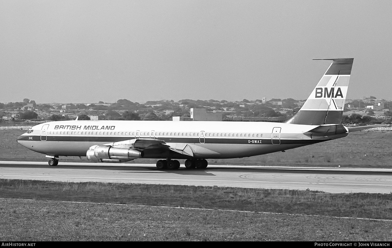 Aircraft Photo of G-BMAZ | Boeing 707-321C | British Midland Airways - BMA | AirHistory.net #454889