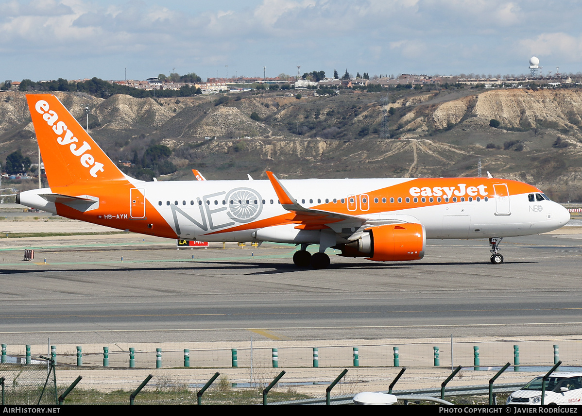 Aircraft Photo of HB-AYN | Airbus A320-251N | EasyJet | AirHistory.net #454923