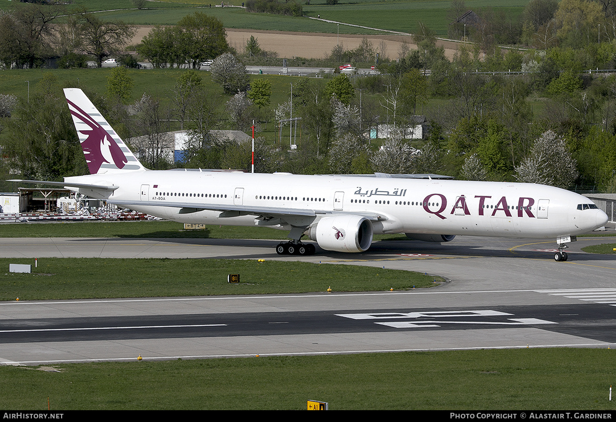 Aircraft Photo of A7-BOA | Boeing 777-367/ER | Qatar Airways | AirHistory.net #455021