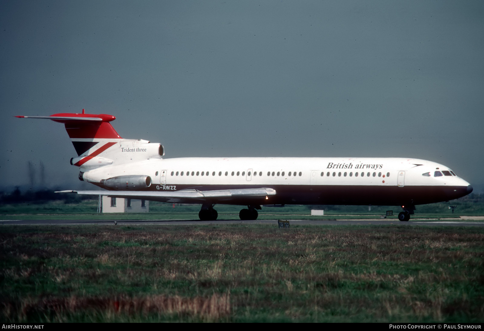 Aircraft Photo of G-AWZZ | Hawker Siddeley HS-121 Trident 3B | British Airways | AirHistory.net #455026