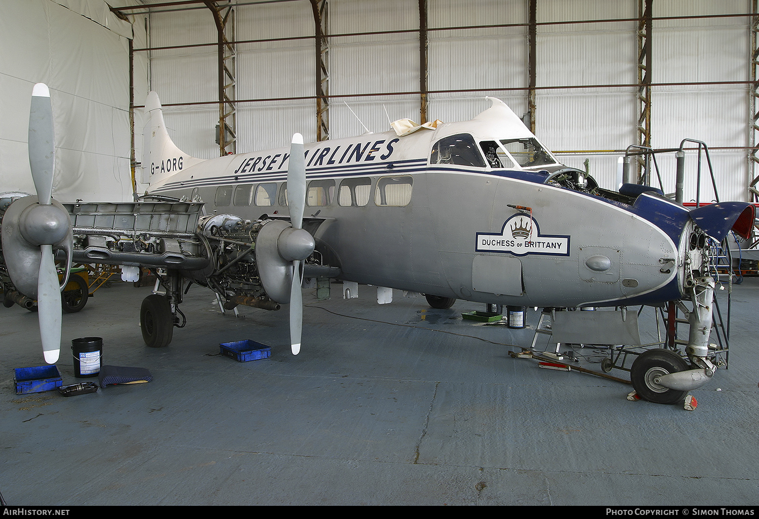 Aircraft Photo of G-AORG | De Havilland D.H. 114 Heron 2B | Jersey Airlines | AirHistory.net #455031
