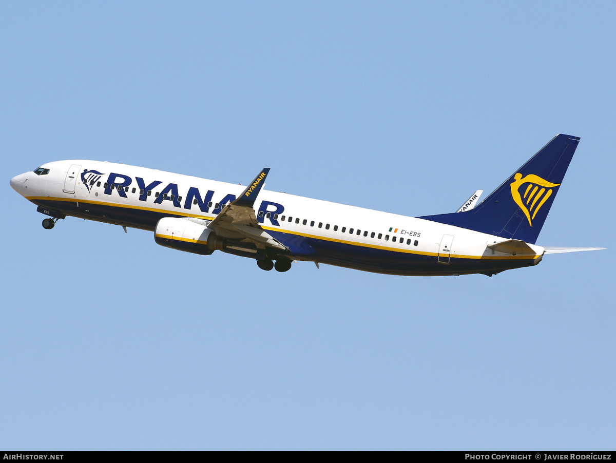 Aircraft Photo of EI-EBS | Boeing 737-8AS | Ryanair | AirHistory.net #455141