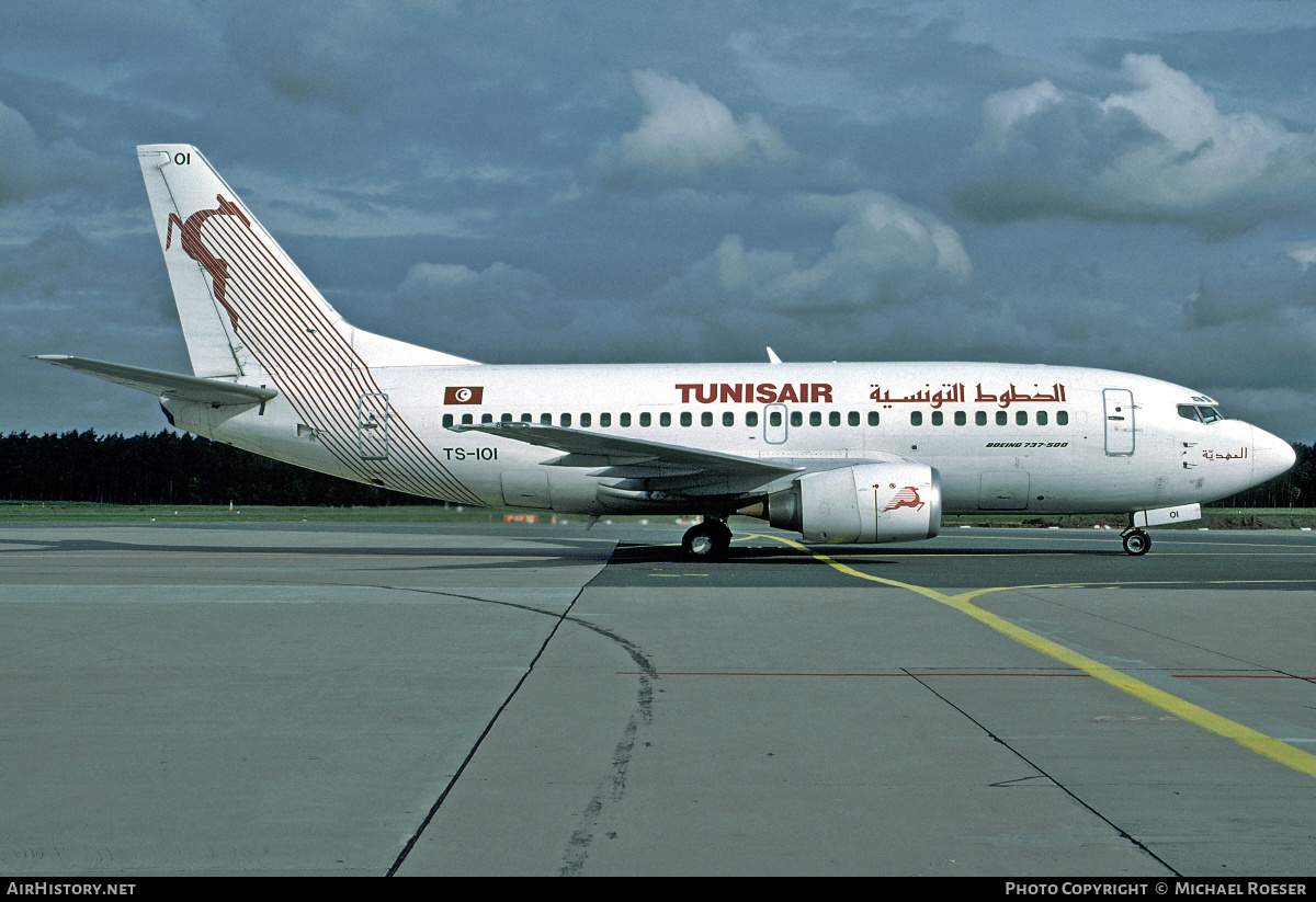 Aircraft Photo of TS-IOI | Boeing 737-5H3 | Tunisair | AirHistory.net #455152