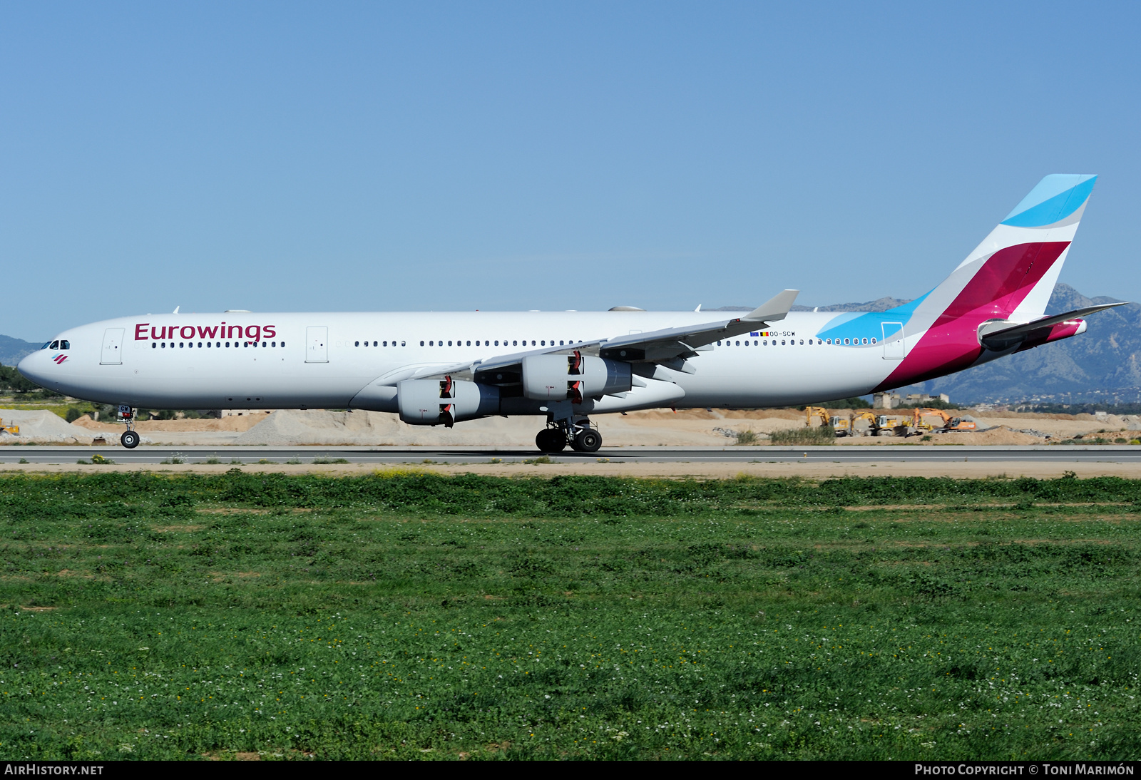 Aircraft Photo of OO-SCW | Airbus A340-313 | Eurowings | AirHistory.net #455180