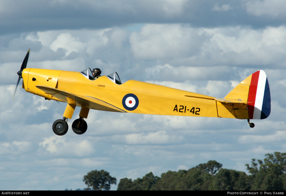 Aircraft Photo of VH-CZB / A21-42 | De Havilland D.H. 94 Moth Minor | Australia - Air Force | AirHistory.net #455207