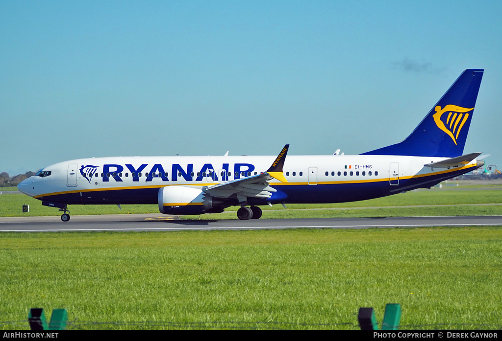 Aircraft Photo of EI-HMS | Boeing 737-8200 Max 200 | Ryanair | AirHistory.net #455268