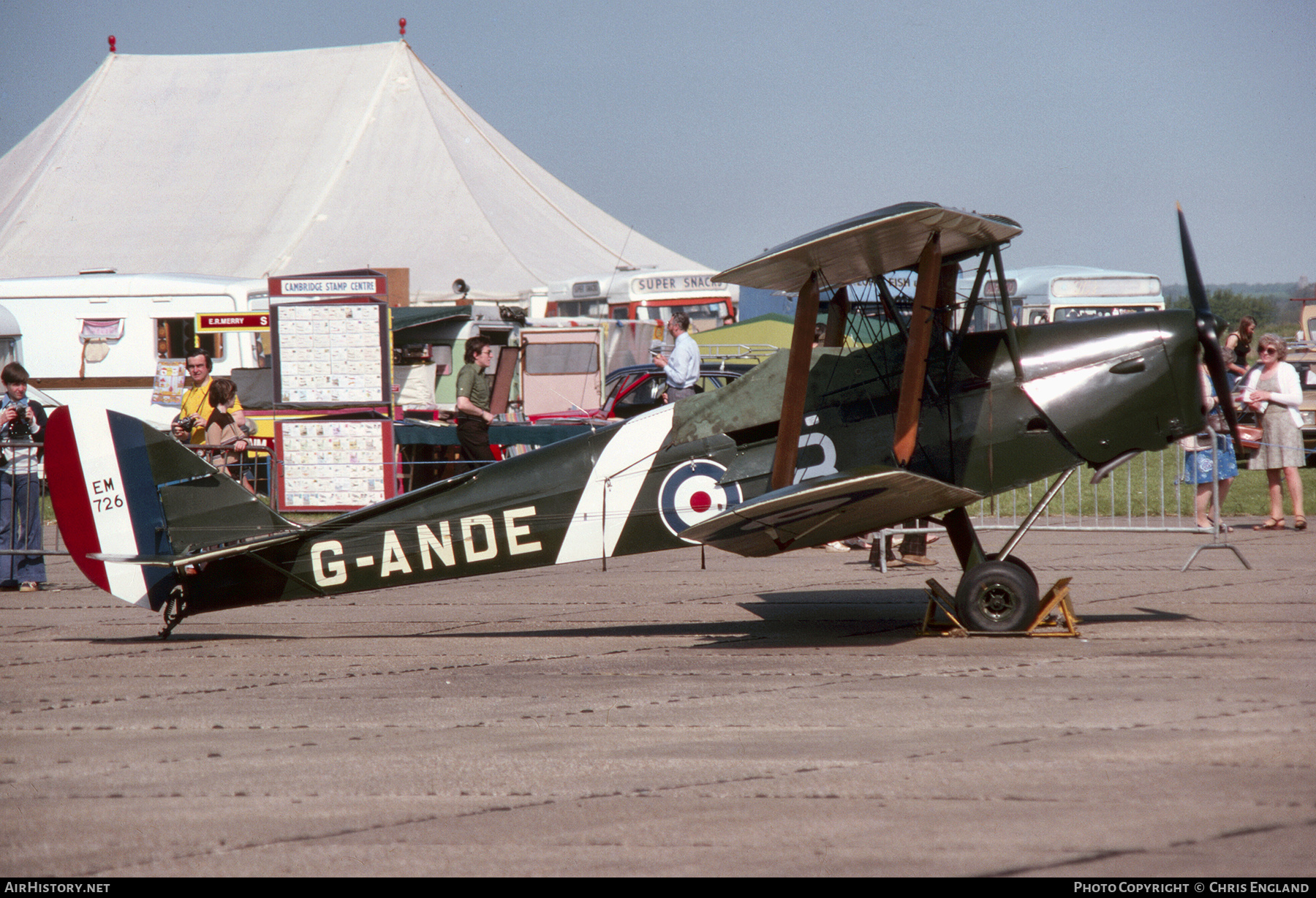 Aircraft Photo of G-ANDE / EM726 | De Havilland D.H. 82A Tiger Moth II | UK - Air Force | AirHistory.net #455283