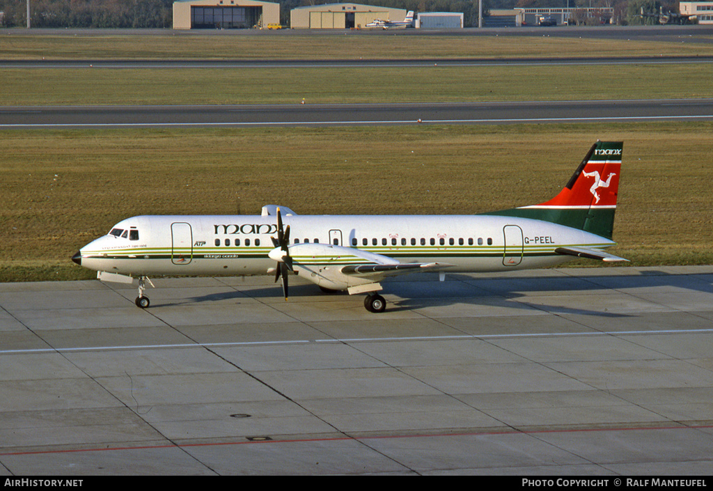 Aircraft Photo of G-PEEL | British Aerospace ATP | Manx Airlines | AirHistory.net #455479