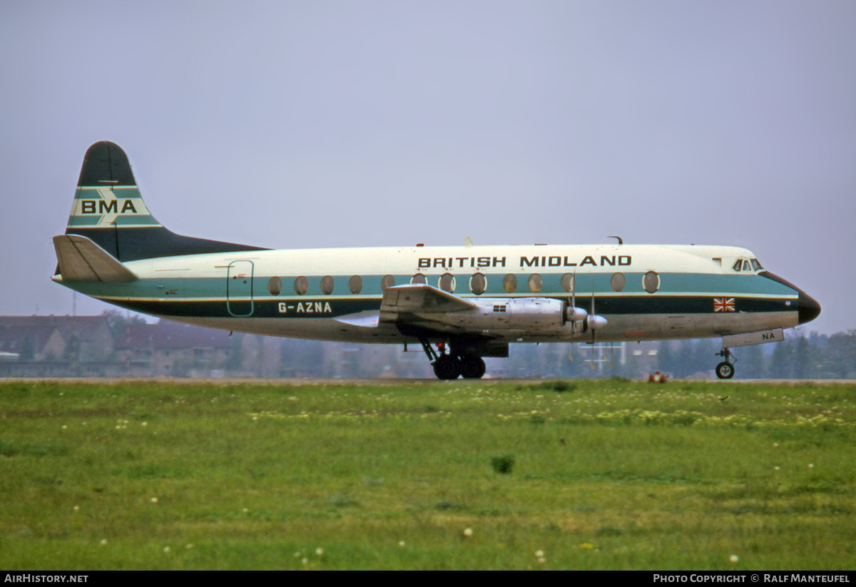 Aircraft Photo of G-AZNA | Vickers 813 Viscount | British Midland Airways - BMA | AirHistory.net #455499