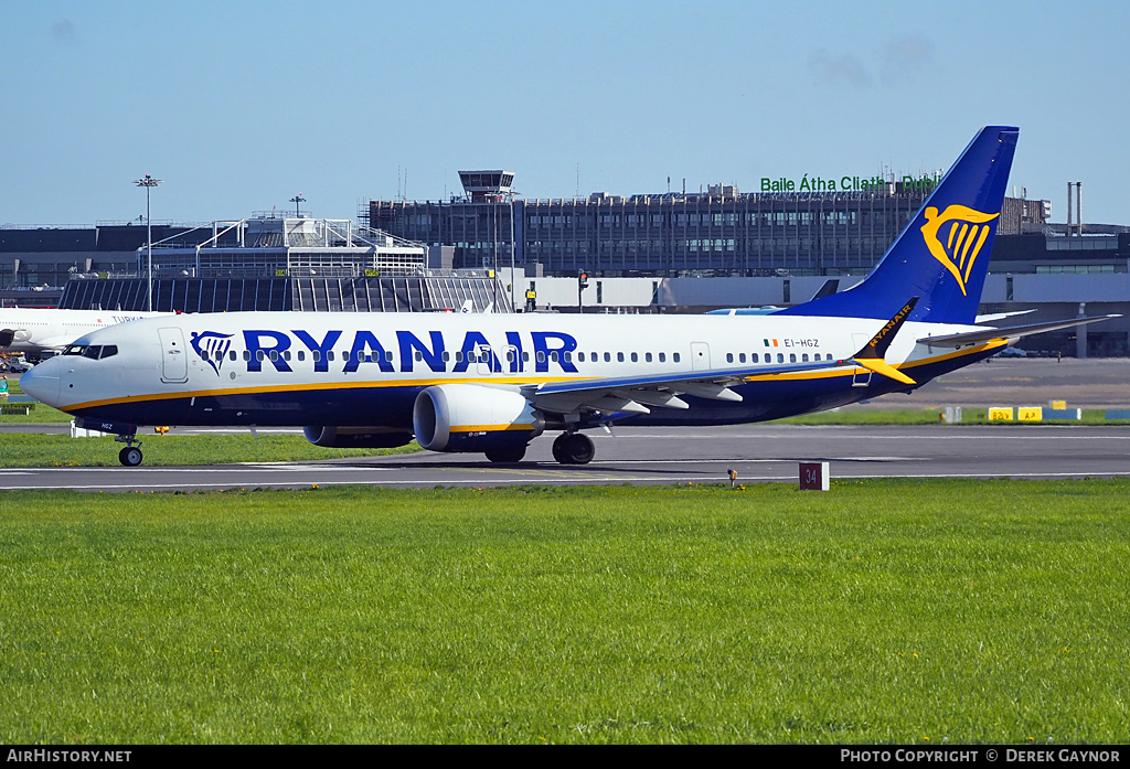 Aircraft Photo of EI-HGZ | Boeing 737-8200 Max 200 | Ryanair | AirHistory.net #455666