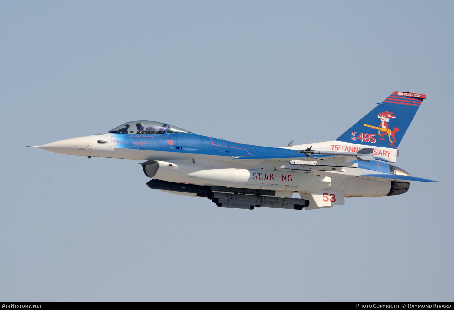 Aircraft Photo of 88-0485 / AF88-485 | General Dynamics F-16CM Fighting Falcon | USA - Air Force | AirHistory.net #455737