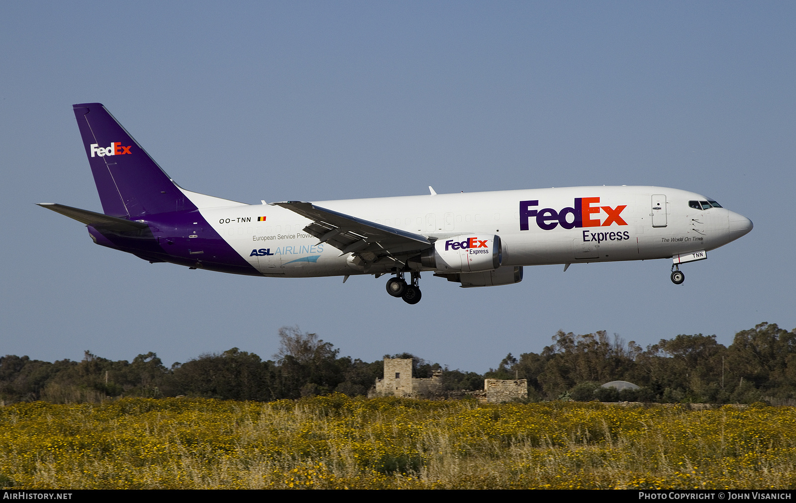 Aircraft Photo of OO-TNN | Boeing 737-45D(SF) | FedEx Express - Federal Express | AirHistory.net #455749