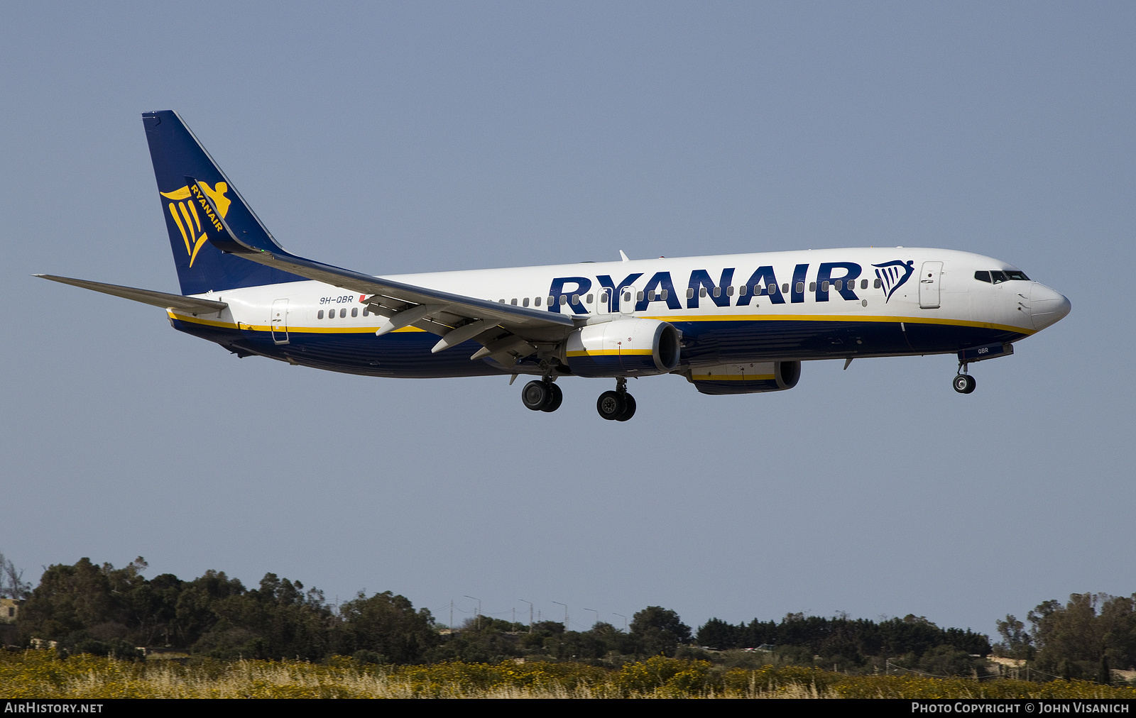 Aircraft Photo of 9H-QBR | Boeing 737-8AS | Ryanair | AirHistory.net #455752