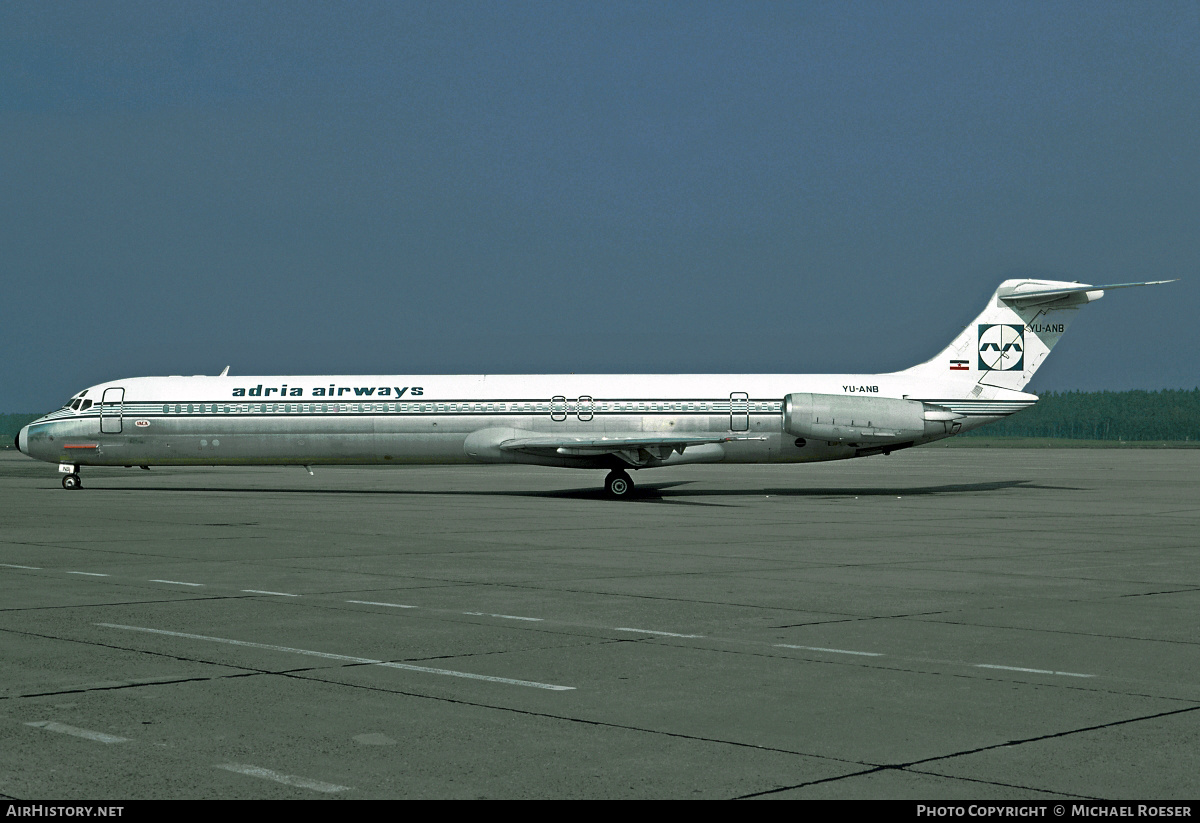 Aircraft Photo of YU-ANB | McDonnell Douglas MD-82 (DC-9-82) | Adria Airways | AirHistory.net #455769
