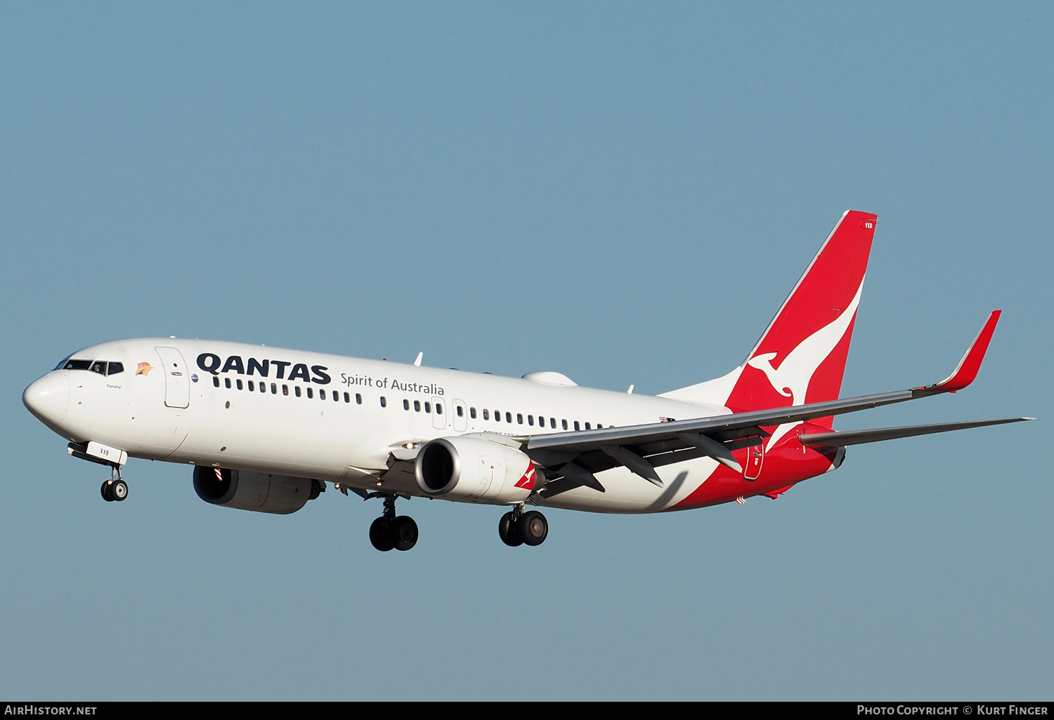 Aircraft Photo of VH-VXB | Boeing 737-838 | Qantas | AirHistory.net #455795
