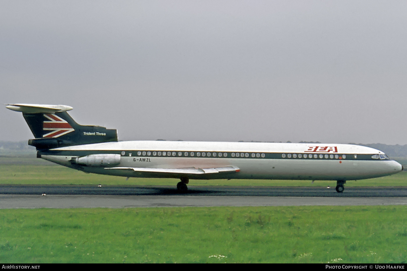 Aircraft Photo of G-AWZL | Hawker Siddeley HS-121 Trident 3B | BEA - British European Airways | AirHistory.net #455796