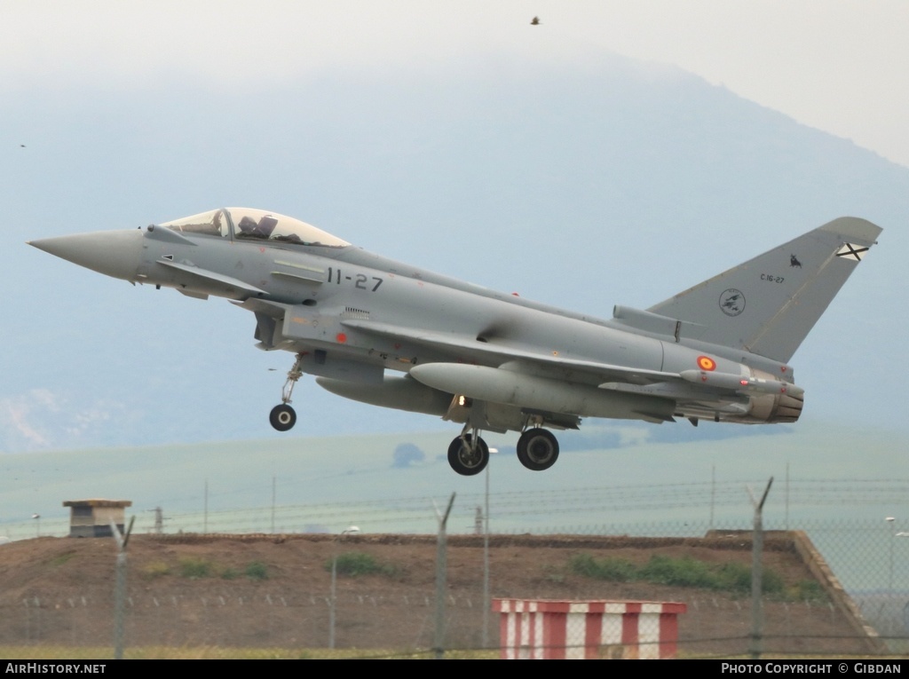 Aircraft Photo of C16-27 | Eurofighter EF-2000 Typhoon ... | Spain - Air Force | AirHistory.net #455931