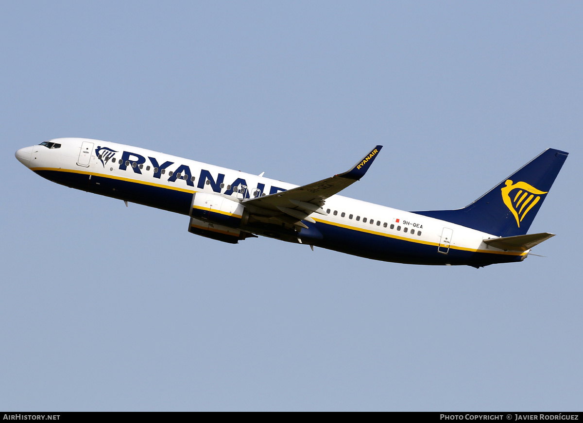 Aircraft Photo of 9H-QEA | Boeing 737-800 | Ryanair | AirHistory.net #455954