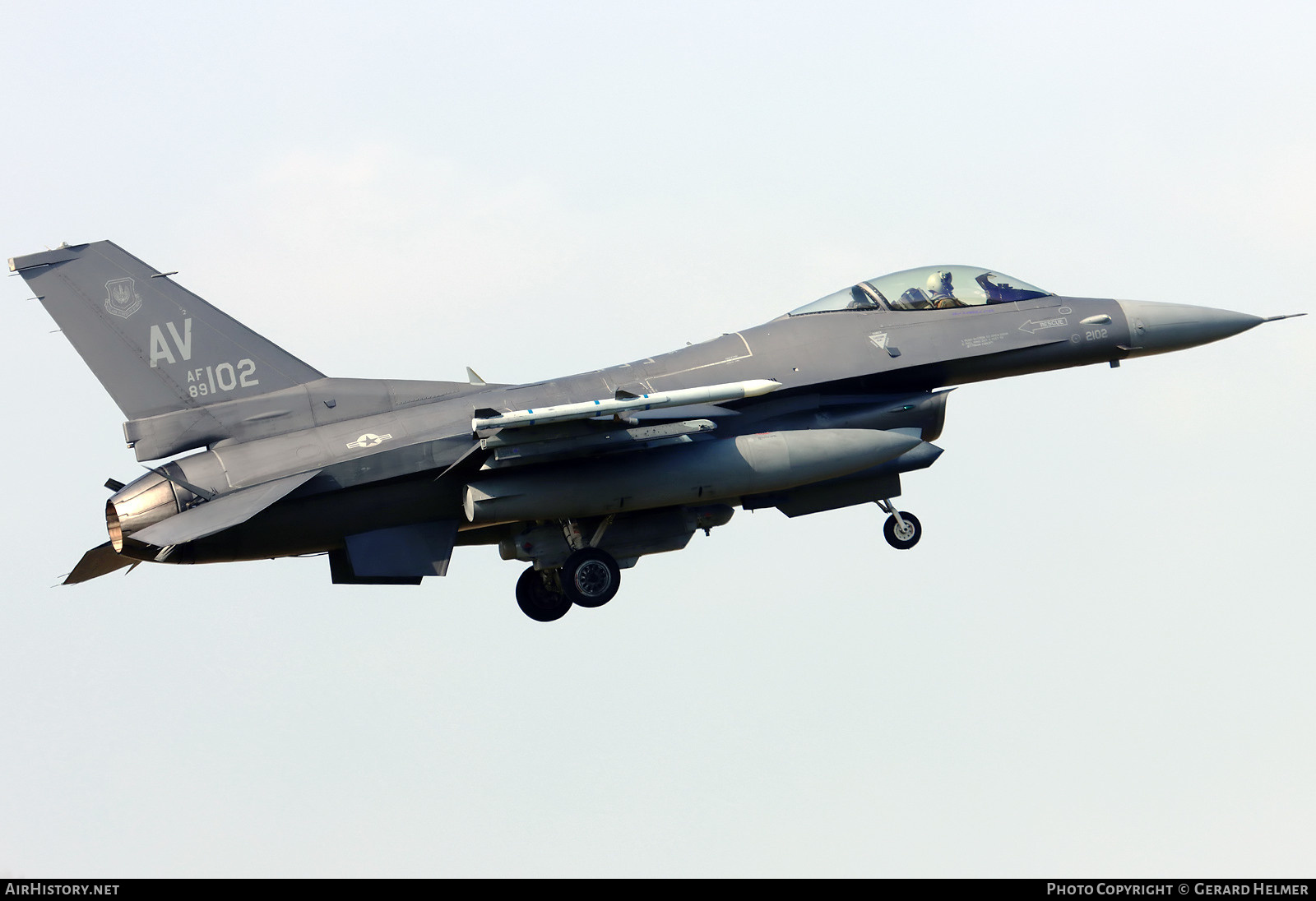 Aircraft Photo of 89-2102 / AF89-102 | General Dynamics F-16CM Fighting Falcon | USA - Air Force | AirHistory.net #456138