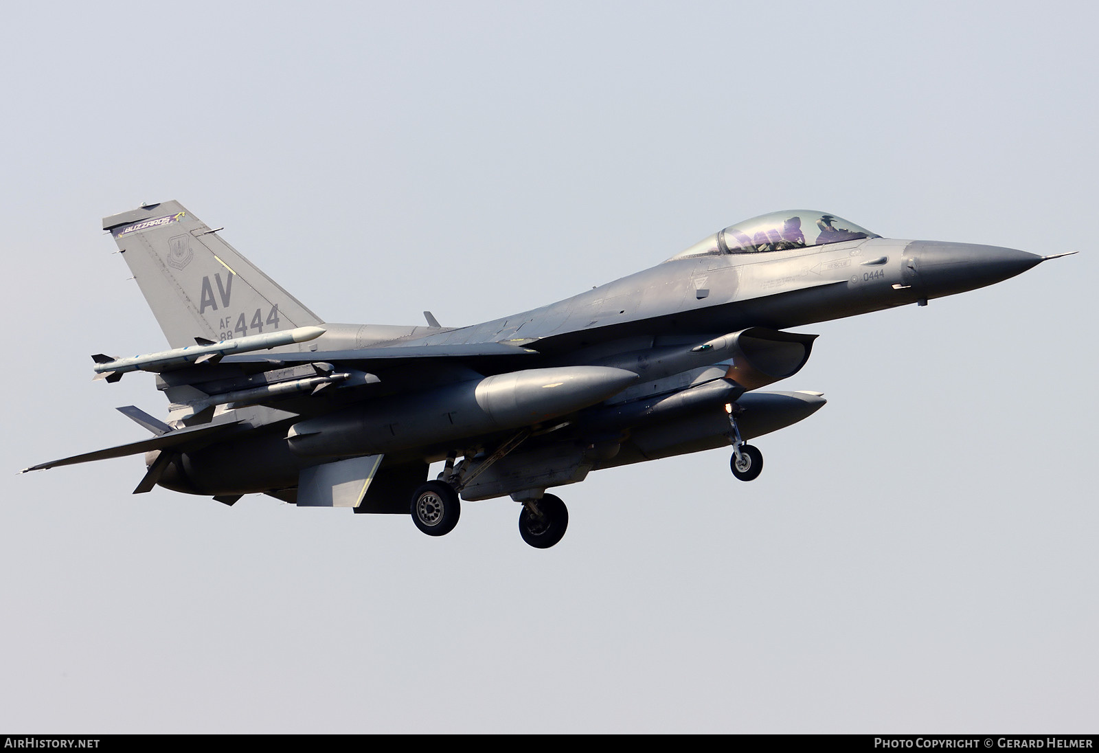 Aircraft Photo of 88-0444 / AF88-444 | Lockheed Martin F-16CM Fighting Falcon | USA - Air Force | AirHistory.net #456270
