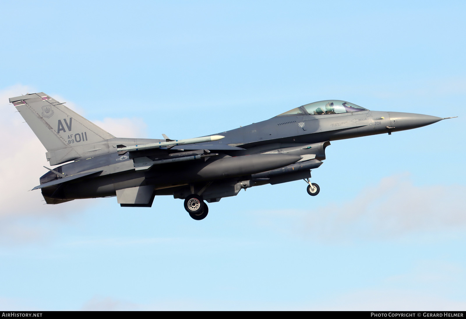 Aircraft Photo of 89-2011 / AF89-011 | General Dynamics F-16CM Fighting Falcon | USA - Air Force | AirHistory.net #456286