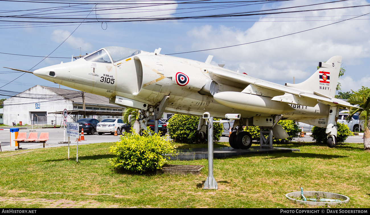 Aircraft Photo of 159558 | Hawker Siddeley AV-8A Harrier | Thailand - Navy | AirHistory.net #456458