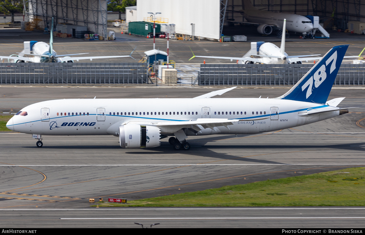 Aircraft Photo of N7874 | Boeing 787-8 Dreamliner | Boeing | AirHistory.net #456481