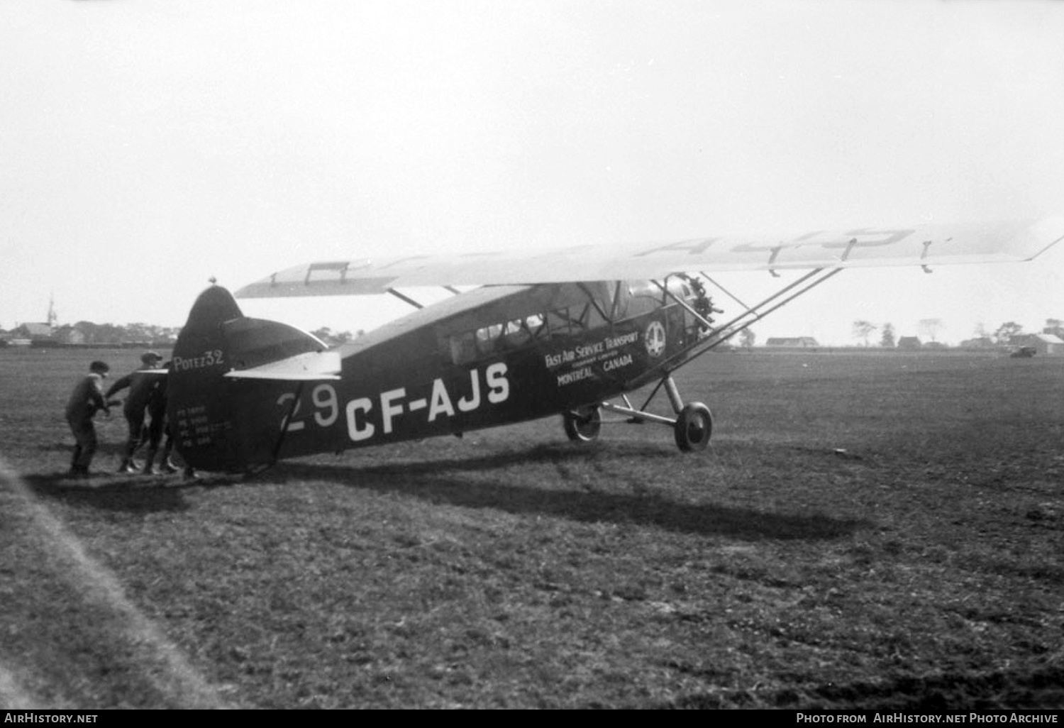 Aircraft Photo of CF-AJS | Potez 32 | Fast Air Service Transport | AirHistory.net #456493