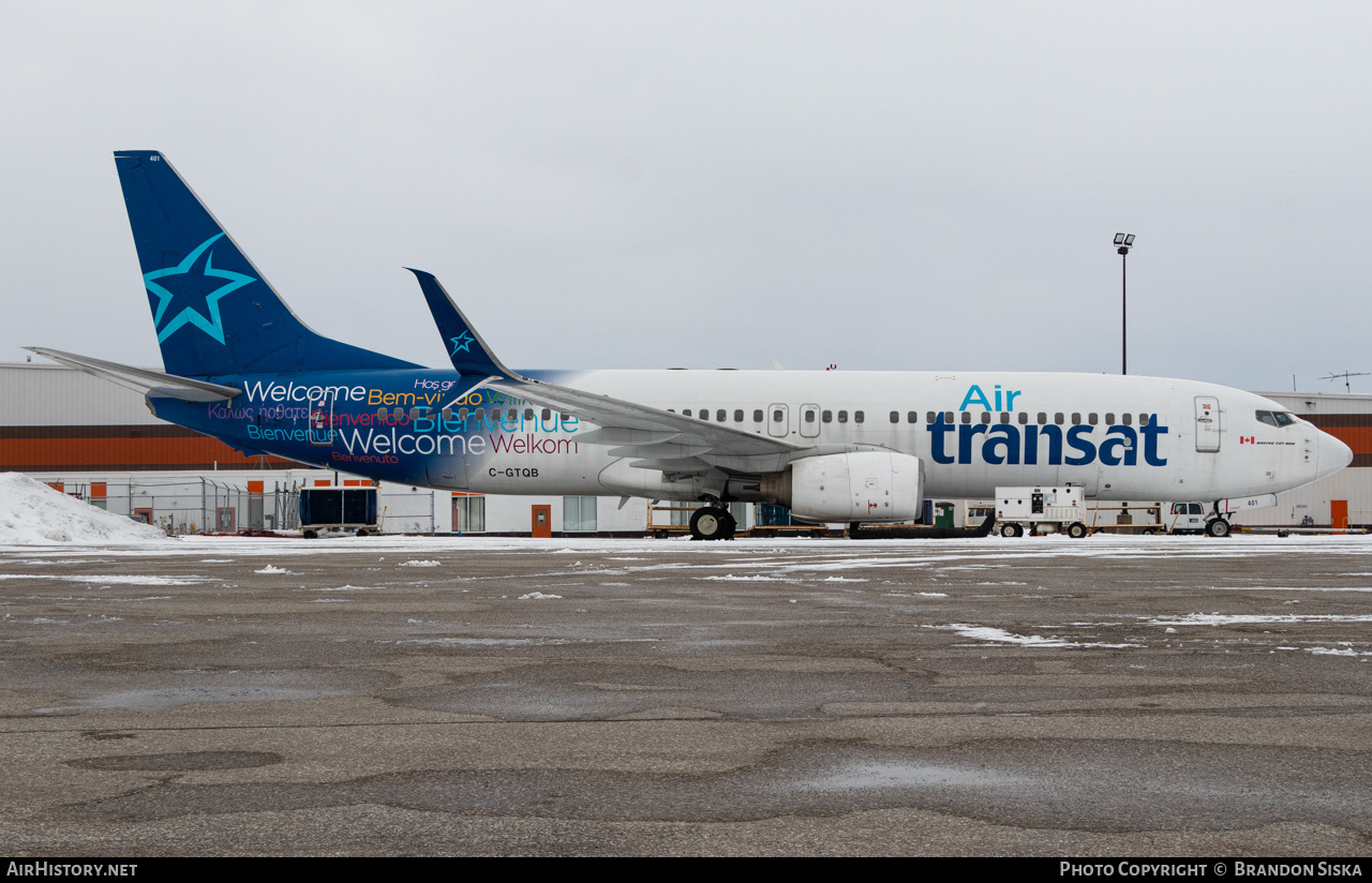 Aircraft Photo of C-GTQB | Boeing 737-8Q8 | Air Transat | AirHistory.net #456547