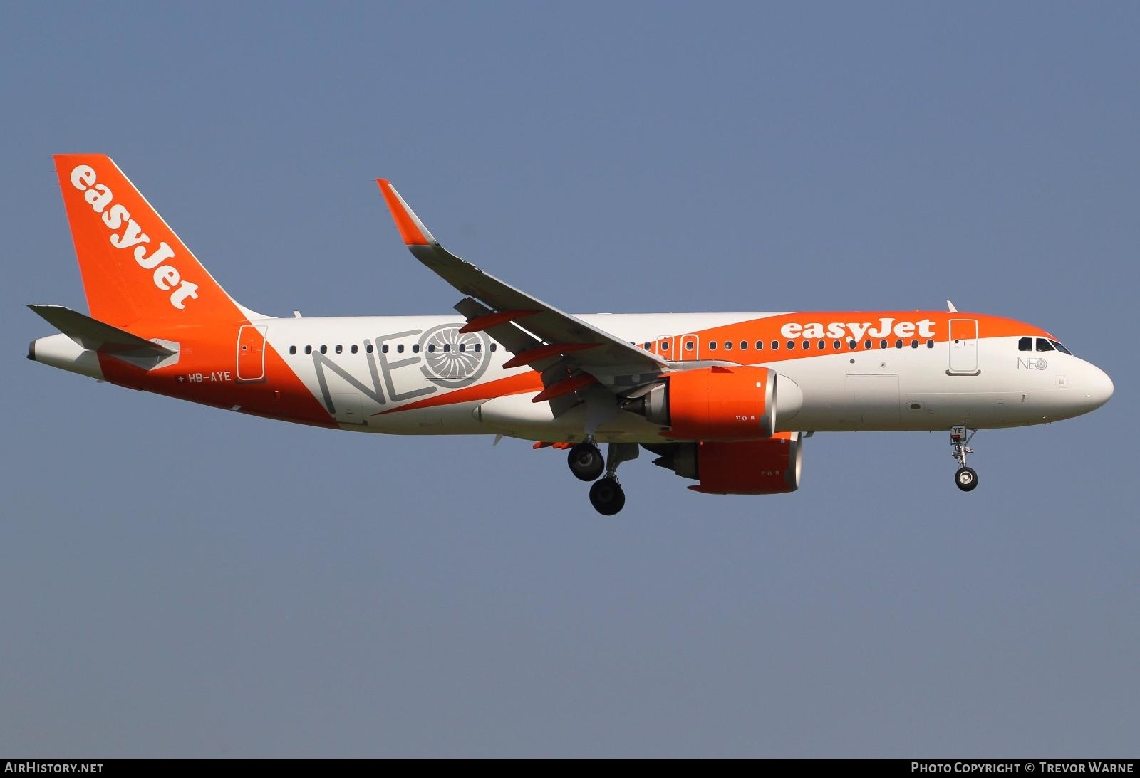 Aircraft Photo of HB-AYE | Airbus A320-251N | EasyJet | AirHistory.net #456550