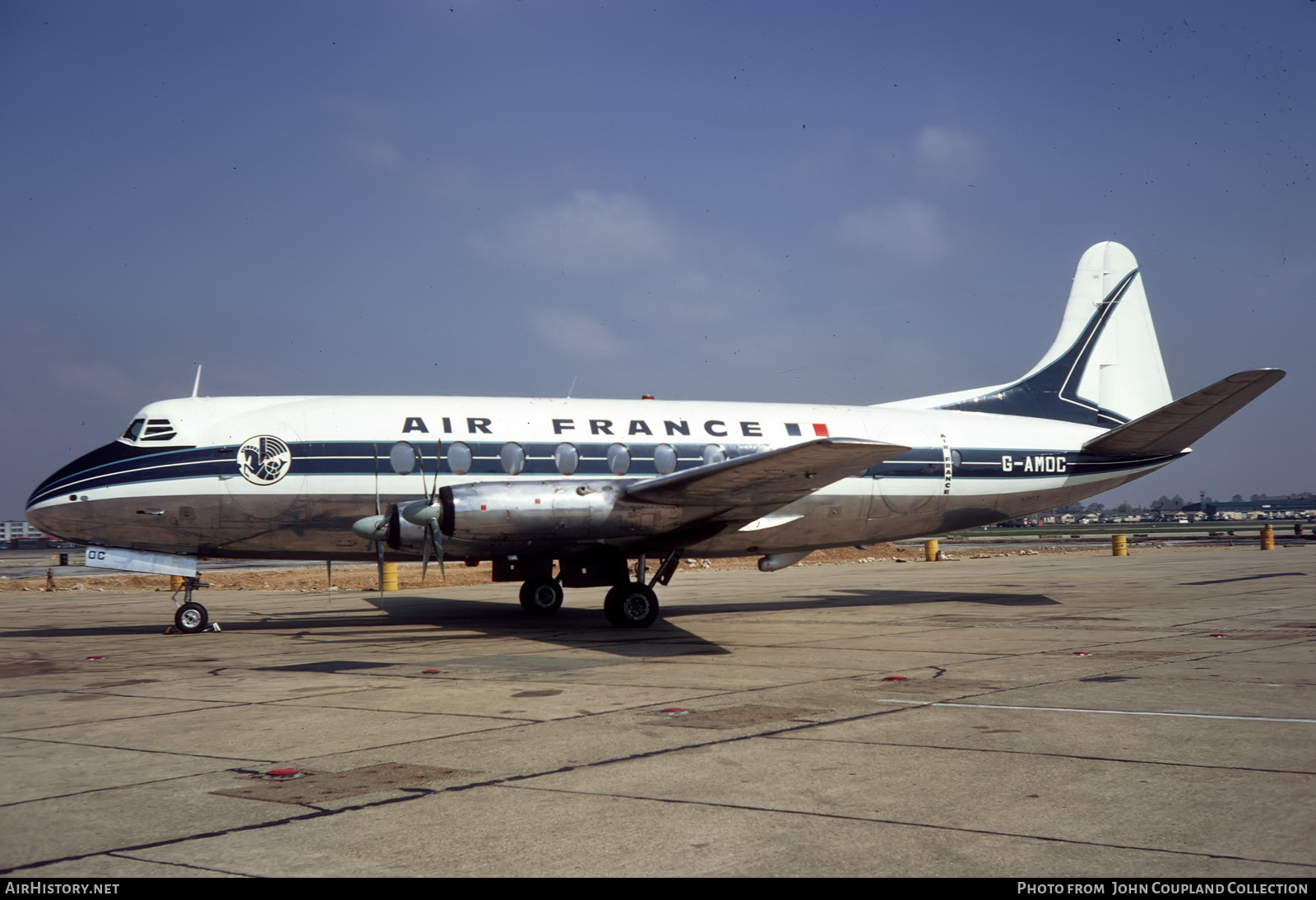 Aircraft Photo of G-AMOC | Vickers 701 Viscount | Air France | AirHistory.net #456594