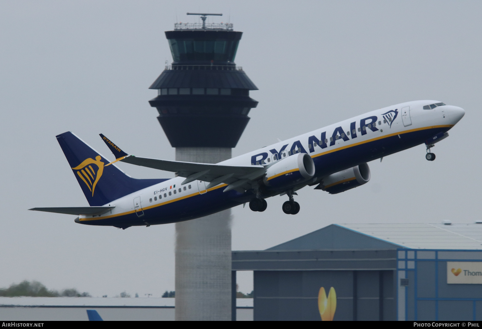 Aircraft Photo of EI-HGV | Boeing 737-8200 Max 200 | Ryanair | AirHistory.net #456623