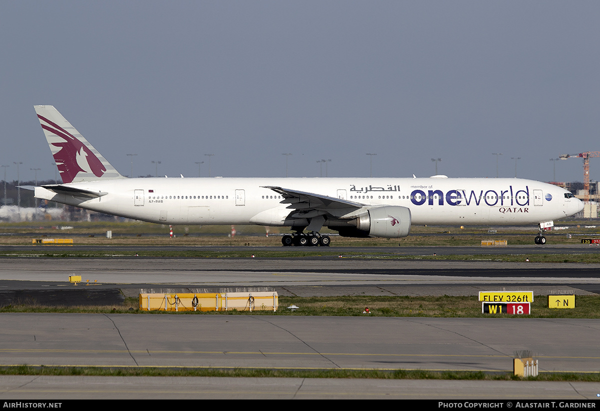 Aircraft Photo of A7-BAB | Boeing 777-3DZ/ER | Qatar Airways | AirHistory.net #456645