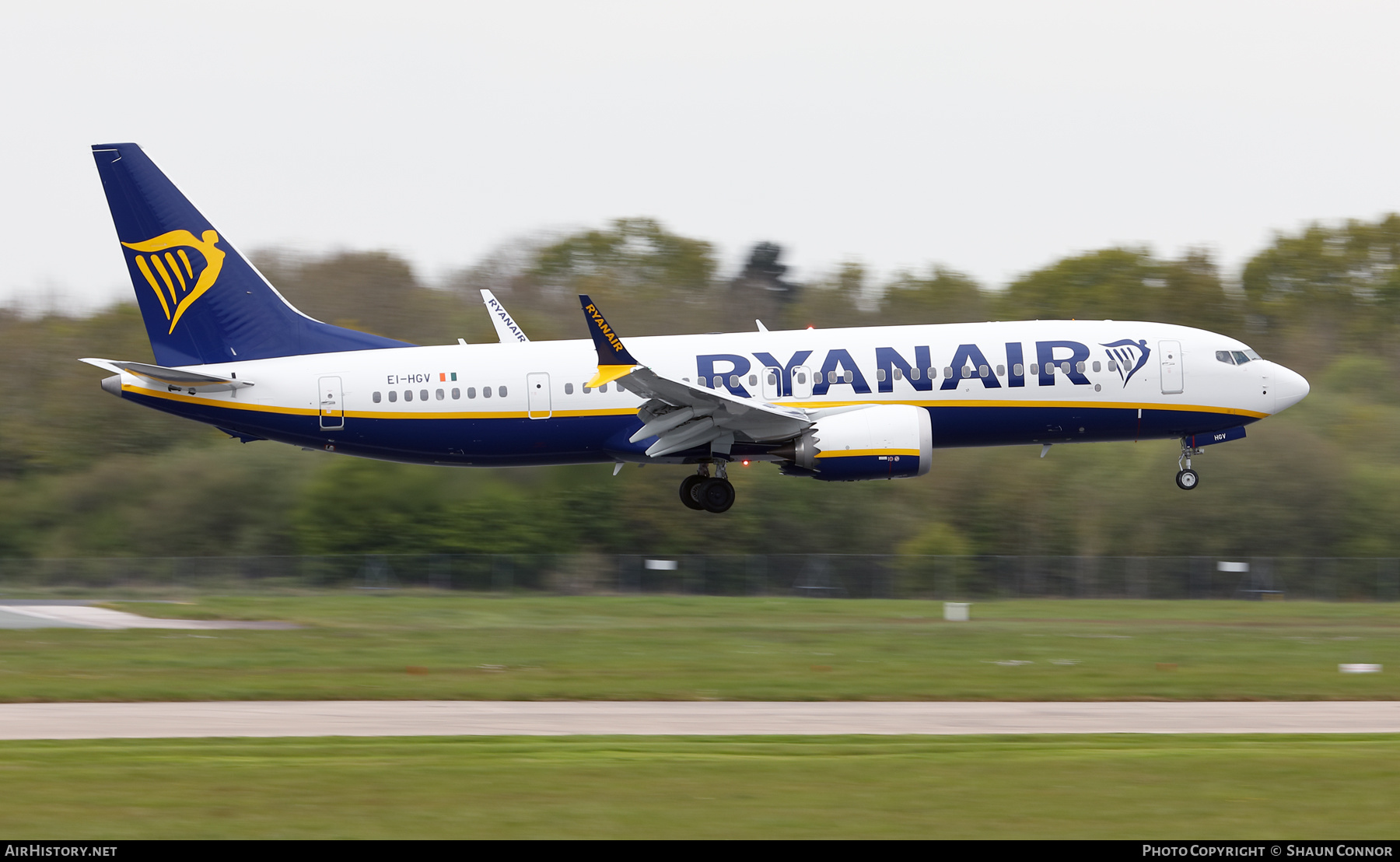 Aircraft Photo of EI-HGV | Boeing 737-8200 Max 200 | Ryanair | AirHistory.net #456780