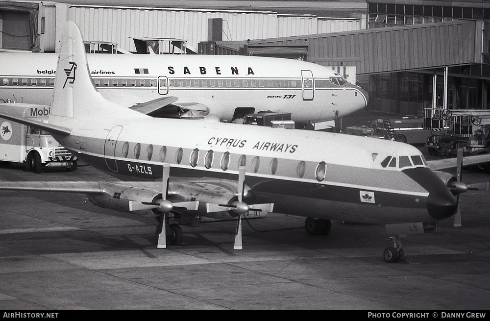 Aircraft Photo of G-AZLS | Vickers 813 Viscount | Cyprus Airways | AirHistory.net #456849