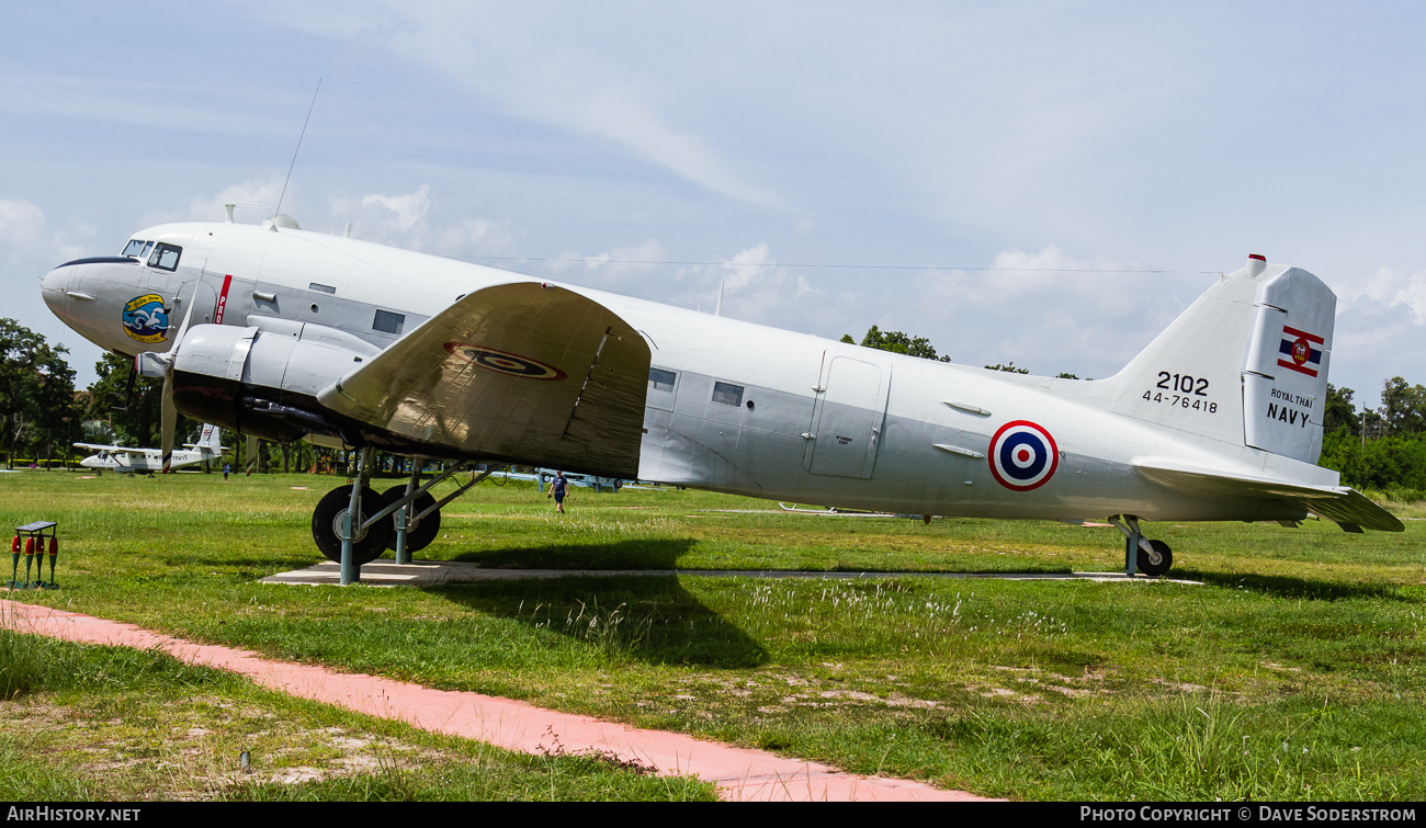 Aircraft Photo of 2102 / 44-76418 | Douglas C-47B Skytrain | Thailand - Navy | AirHistory.net #456946