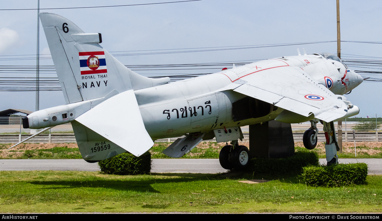 Aircraft Photo of 159559 | Hawker Siddeley AV-8A Harrier | Thailand - Navy | AirHistory.net #456991