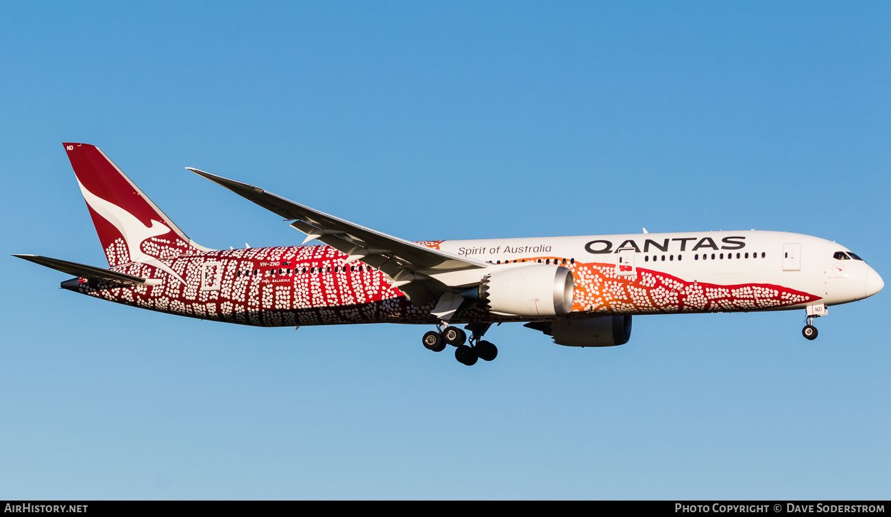 Aircraft Photo of VH-ZND | Boeing 787-9 Dreamliner | Qantas | AirHistory.net #457008