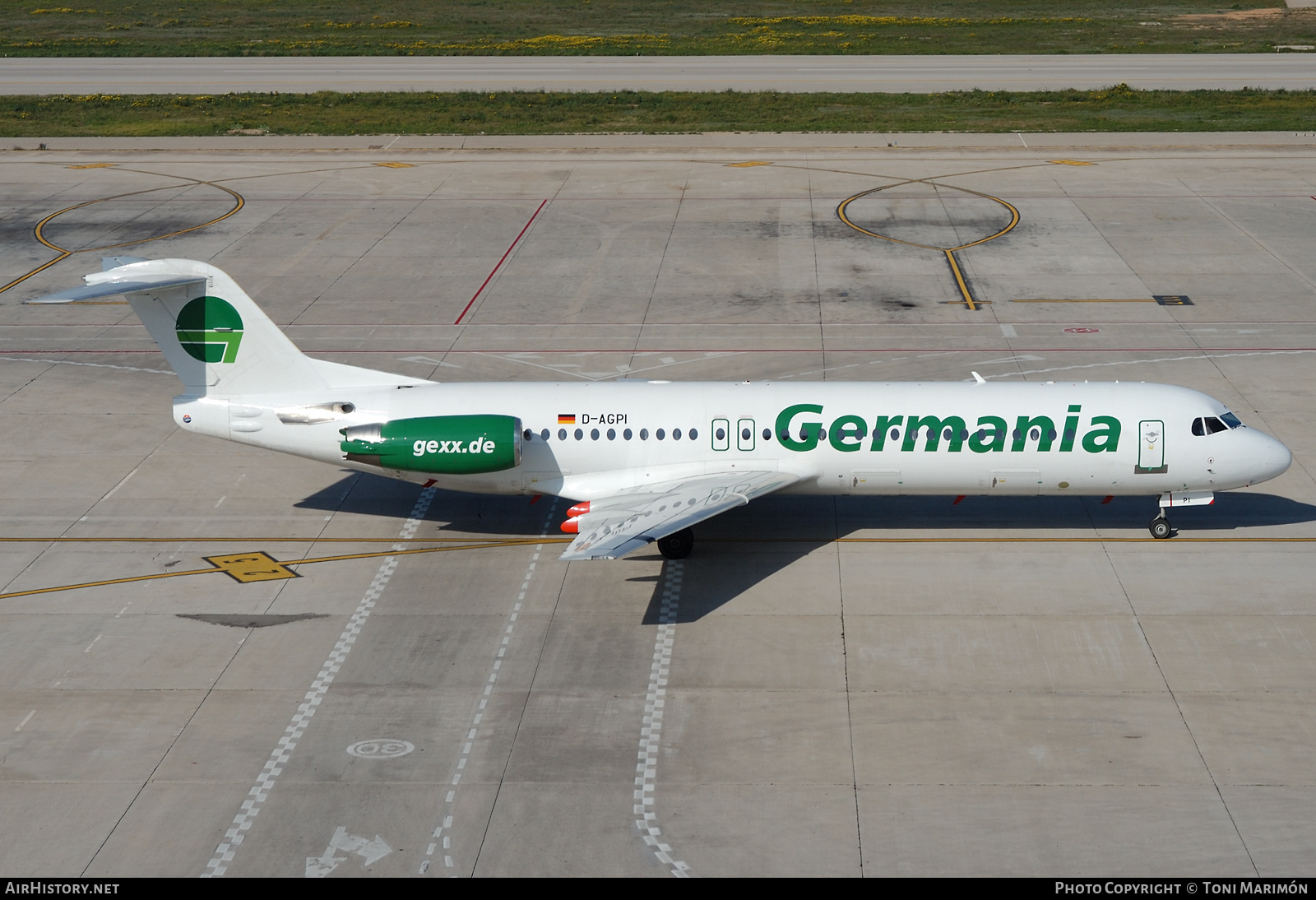 Aircraft Photo of D-AGPI | Fokker 100 (F28-0100) | Germania | AirHistory.net #457038