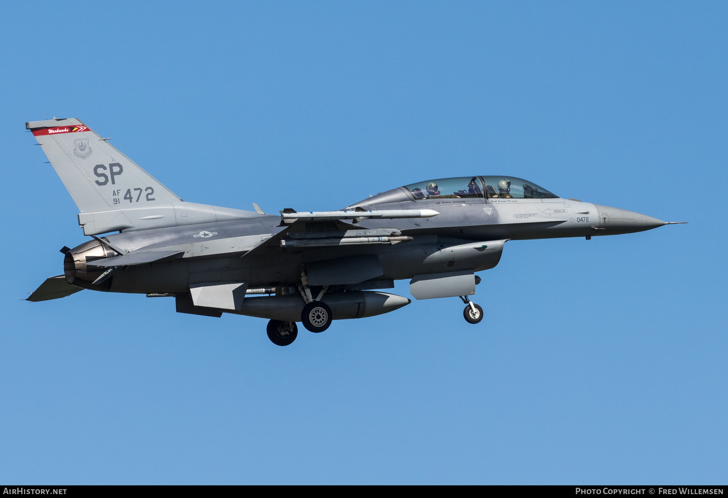Aircraft Photo of 91-0472 / AF91-472 | General Dynamics F-16DM Fighting Falcon | USA - Air Force | AirHistory.net #457045