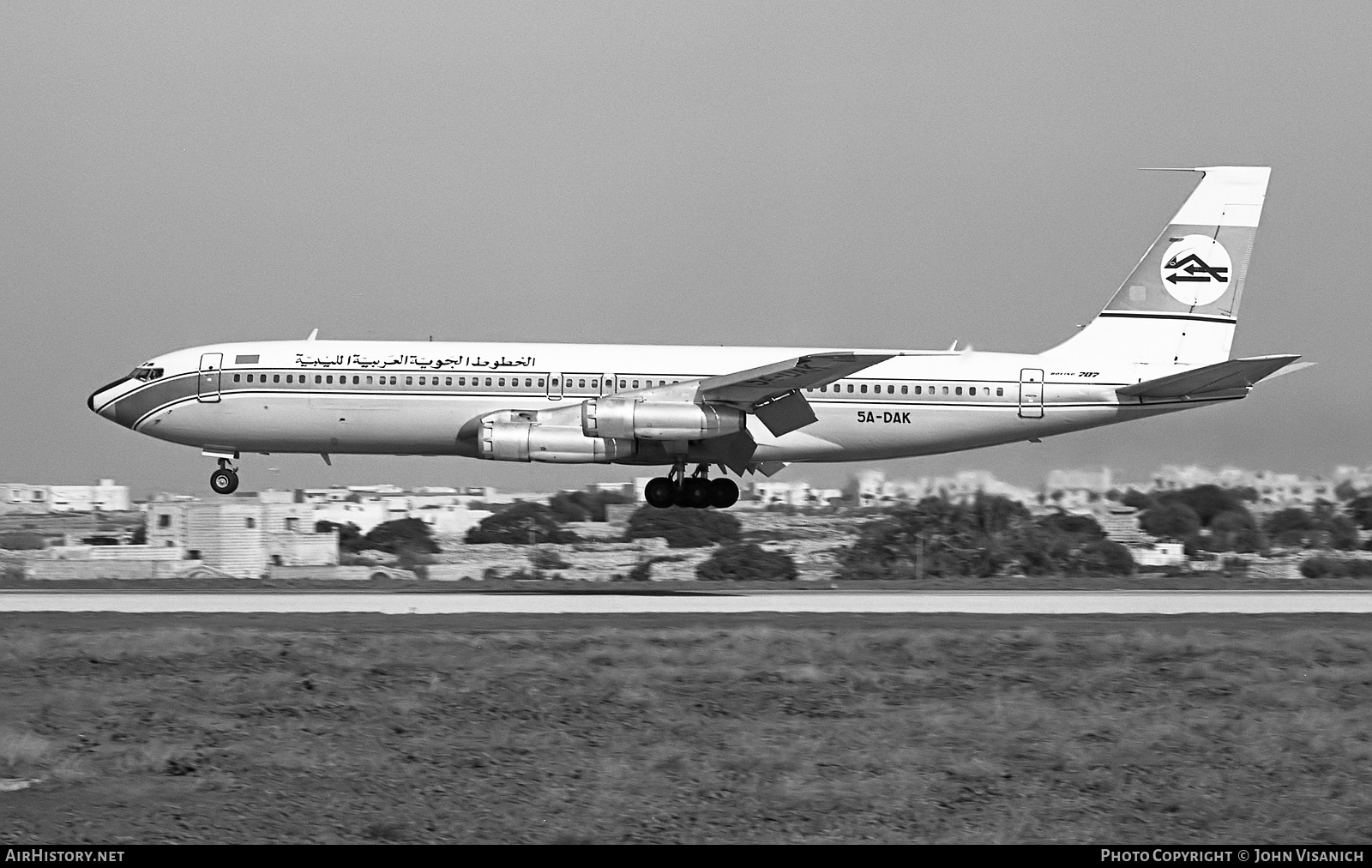 Aircraft Photo of 5A-DAK | Boeing 707-3L5C | Libyan Arab Airlines | AirHistory.net #457190