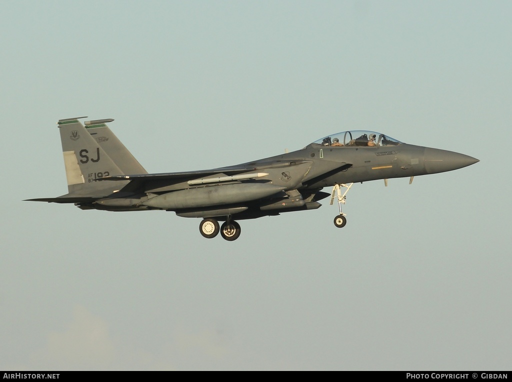 Aircraft Photo of 87-0192 / AF87-192 | McDonnell Douglas F-15E Strike Eagle | USA - Air Force | AirHistory.net #457202
