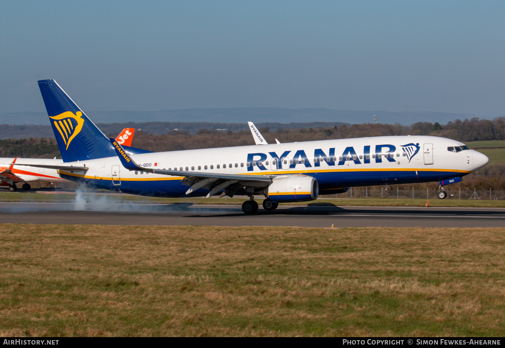 Aircraft Photo of 9H-QDO | Boeing 737-800 | Ryanair | AirHistory.net #457237