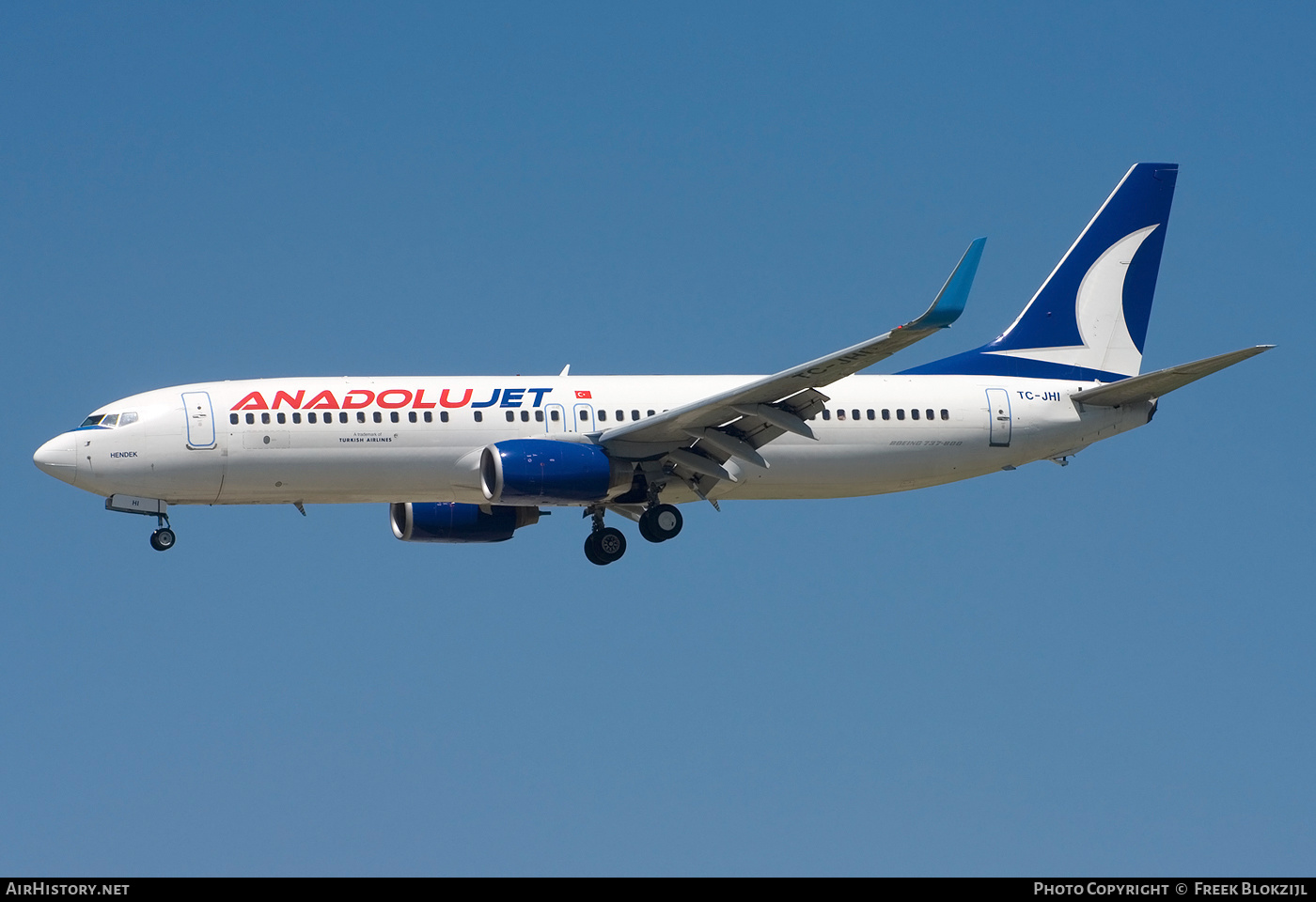 Aircraft Photo of TC-JHI | Boeing 737-8FH | AnadoluJet | AirHistory.net #457370